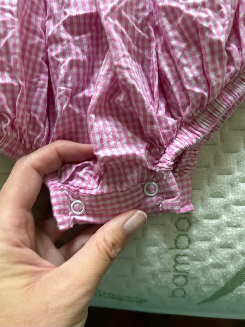 Pink Bubble Romper with Hearts
